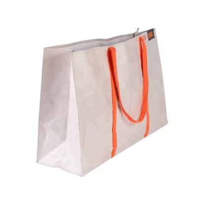 China Custom Durable Washable Custom Handled Tote Shopping Bags Custom Logo Printed Tyvek Bags for sale