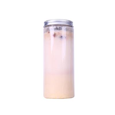 China 500ML 600ML PET Disposable Empty Cylinder Straight Plastic Transparent Bottles for sale