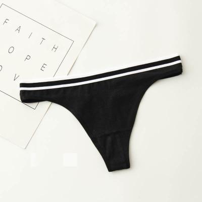 China Hot Selling Women's Underwear Antibacterial Comfortable Breathable Cotton Panties Fashionable Sexy Thong Thong for sale