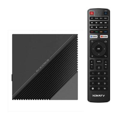 China 4K Video YOKATV IPx1 Smart TV Box Amlogic S905Y4 Quad Core AV1 Android 11 2GB 16GB EMMC TV Box 2.4/5G WiFi BT5.1 100M Lan Set Top Box for sale