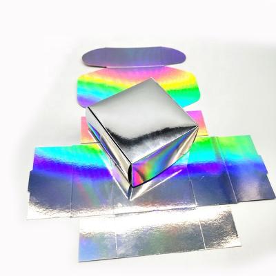 China OEM Disposable Premium Cardboard Holographic Gift Announcement Box With Logo, Cute Luxury Embossed Shipping Boxes Custom Size for sale