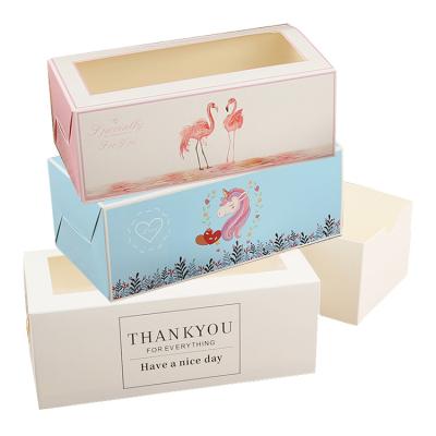 China Factory direct sales custom cheap towel roll mousse rectangle cake box recyclable with window for sale