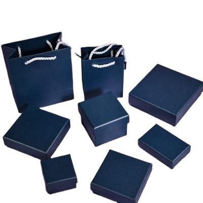 China Handmade wholesale custom logo printed small blue marble paper boxes for jewelry packaging with lid for ring necklace bracelet for sale