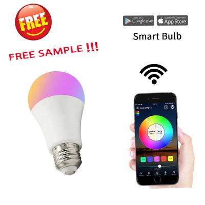 China Desktop Google Assistant Smart Bulb RGB App+voice Control Brightness Adjustment Led Bulb Smart for sale