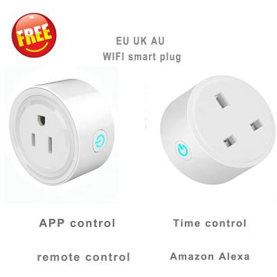 Cina Residential / Multipurpose Customize EU AU UK Standard Mini Socket Work Wireless Remote Control Electric Home Outdoor With Alexa App Wifi Smart Plug in vendita