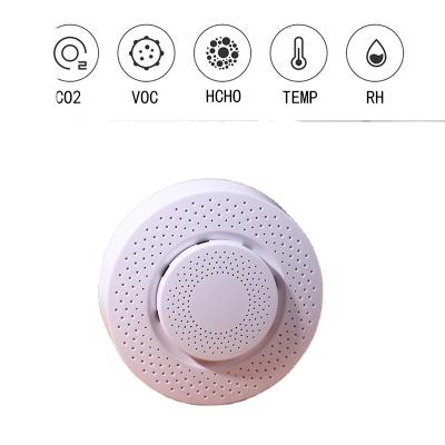 China Factory Sale Tuya Life App Control Wifi Air Box Temperature Humidity VOC Carbon Dioxide CO2 Detector Smart Sensor VOC for sale