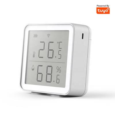 中国 ABS/PC WiFi Tuya APP Temperature Meter Wireless Temperature and Humidity Control LCD Screen Digital Humidity Sensor 販売のため