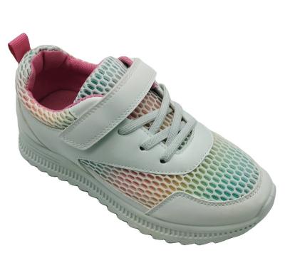 China 2022 New Fashion Custom Breathable Mesh Running Sports Shoes For Girls Mesh Upper PU Sports Shoes for sale