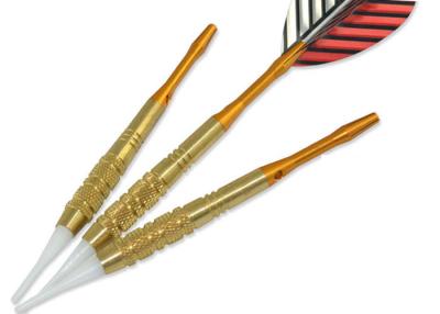 China 42.0mm x 7.2mm Soft Tip Brass Dart Barrels 18 Gram With Aluminum Shaft / Dart Flight for sale