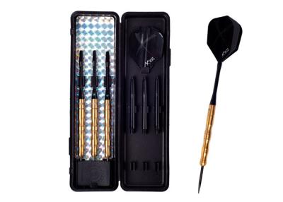 China Black Blue Bronze 90% PVD Gold Coated Tungsten Dart Sets , Steel Tip Darts for sale