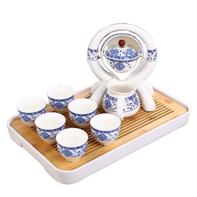 China Viable Flambed Glazed New Cheap Chinese Ceramic Kungfu Porcelain Automatic Tea Set for sale