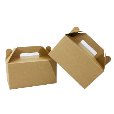 China Logo Materials Fast Food Takeout Recycled Custom Kraft Paper And White Cardboard Disposable Foldable Hand Boxes And for sale