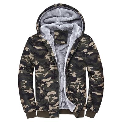 China Plus Size Cheap Price XXXXL Zip Up Hoodies Camouflage Jacket Winter Military Men's Shear Hoodies for sale