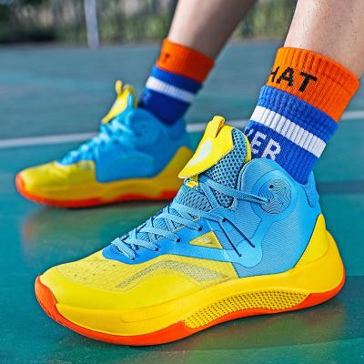 China High top basketball shoes men 2021 high top unisex shoes men style basketball sports airs cushion comfortable breathable sneakers sports male women boots for sale