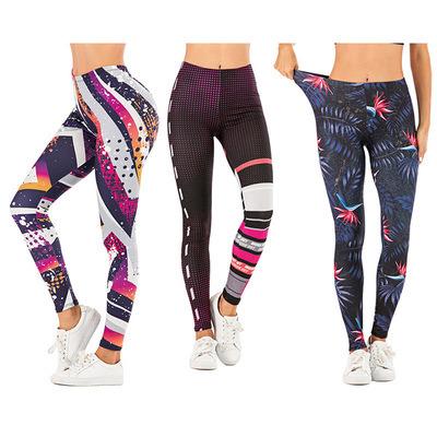 China Summer Breathable Urban Series Sports Yoga Pants Ladies Thin Slim Hip-lifting Digital Printing Gaiters for sale