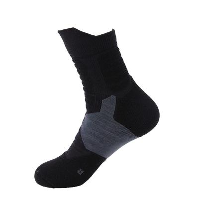 China High Quality Sports Training Single Socks Terry Man Sock Custom Design Basketball Terry Thick Socks Cycling Climbing for sale