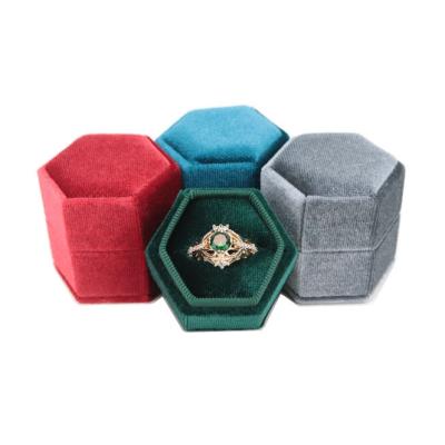 China Packaging Velvet Factory Stock Jewelry Velvet Ring Boxes Pendant Boxes for sale