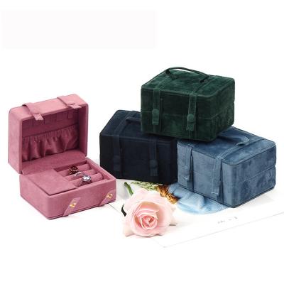 China Manufacturer Custom Velvet Necklace Handmade Jewelry Packaging Box Storage Box for sale