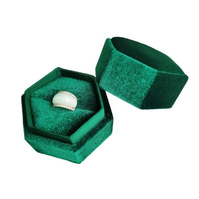 China High End Boxes Logo Jewelry Velvet Gift Boxes Custom Made Velvet Factory Stock Packaging for sale