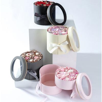 China Recycled Materials Double Layer High End Gift Packaging Boxes For Flowers for sale