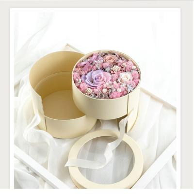 China Materials Manufacturer Free Samples Wholesale Recycled Luxury Round Flower Box for sale