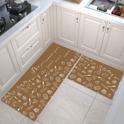 China Custom Printed Logo Rug Carpet European Decor PVC Blanket Machine Washable Washable Kitchen Carpet Large Size for sale