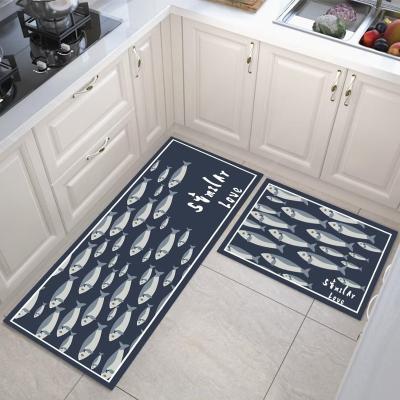 China Diamond Carpet Floor Pvc Rug Kitchen Cushioned Anti-Fatigue Kitchen Mat Washable Set for sale