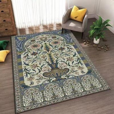 China Washable High Quality Anti Slip Prayer Mat Large 150cm Digital Custom Design Prayer Mat Plain Muslim Cushioning Foldable for sale