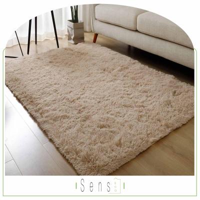 China Washable Plush Polyester Shaggy Fur Faux Area Rugs Plush Rugs Living Room Large Blankets And Carpets Brown Hotsale Online for sale