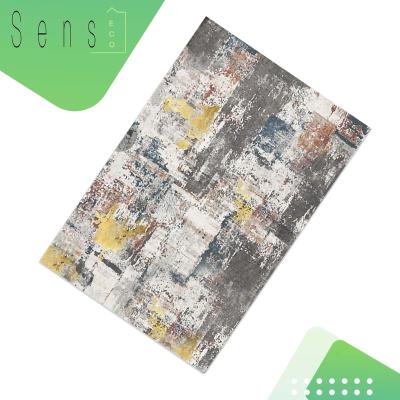 China Small Rug Designers Polyester Room Washable Mats Rug None Pile Living Abstract Floor Design Throw Blanket for sale