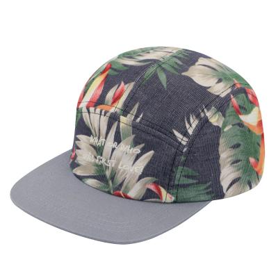 China JOINT Bill Custom 5 Panel Floral Camp Hat Flat Sports Hats Hats for sale