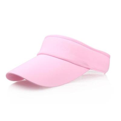 China COMMON Custom Quick Dry Pink Nylon Polyester Sun Visor Sports Sun Visor Waterproof Hat For Women Ladies Girls for sale