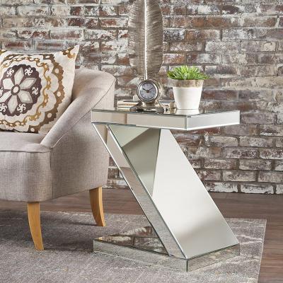 China Sofa Living Room Bed Side Silver Glass End Table (The Other) Adjustable Modern Luxury Mirror for sale