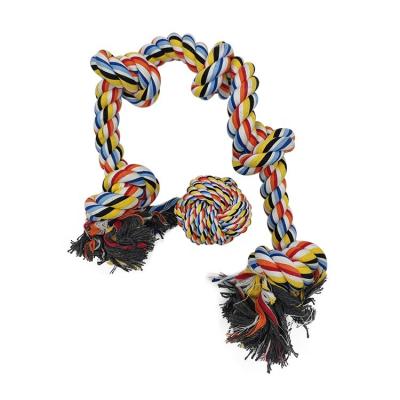 China Pet Kintting Sustainable Toy Gift Interactive Dog Chew Rope Toys Set For Dog Play for sale