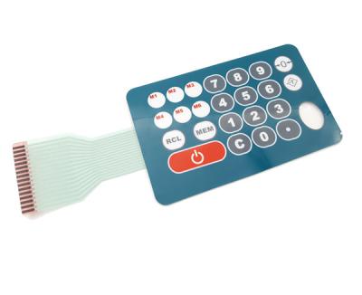 China 0.1-0.4mm Tactile Membrane Switch For Intuitive Electronic Control for sale