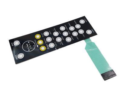 China 0.1-0.4mm Connector Membrane Switch EL Or LED Backlighting for sale