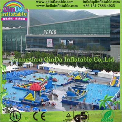 China Portable Amazing Steel Frame Swimming Pool with Welded Water Toys for sale