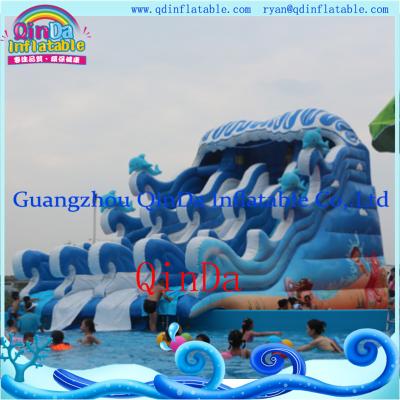 China Inflatable Funny Water Slide Wet Water Slide Water Pool Inflatable Slide for sale