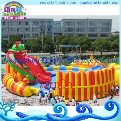 China Kids Inflatable Water Slide with a Pool Protable Water Park. Water Pool Slide for sale