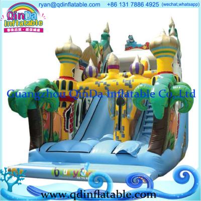 China Commercial inflatable water slide,18oz giant inflatable corkscrew water slides for sale for sale