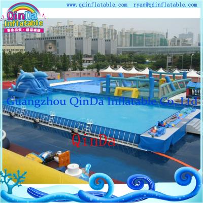 China Newest Water Inflatable Swimming Pool Steel Frame Pool Forwater Park for sale