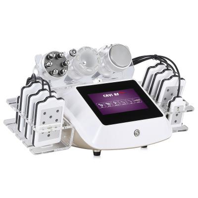 China Weight Loss 6 in 1 Vacuum RF Diode Laser 40k Cavitation Dissolved Fat Cavitation Machine for sale