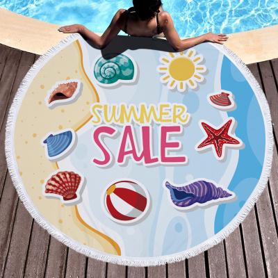 China Good quality child safe high quality summer round beach towel for sale