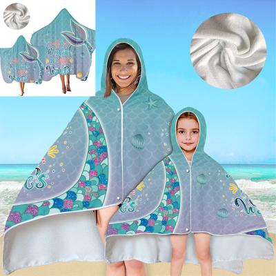 China Safe Wholesale Custom Adult Beach Towel For Kids Children With Hood for sale