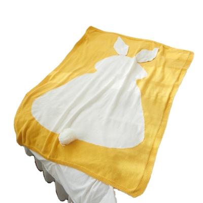 China Portable Air Conditioning Comforter Comforter Cotton Baby Cotton Knit Throw Blanket Rabbit for sale