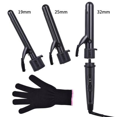 China Fast styling egg rolls hair curler High quality ceramic curling iron 3 tube exchangeable curling iron salon class big wave curly hair for sale