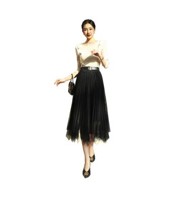 China Girls breathable high quality wholesale hot boutique checkout floral belted pleated skirt for sale