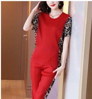 China 2022 summer fashion suit temperament leopard print age-reducing slim fit female famous high-end QUICK-DRY section of the new slim fit for sale