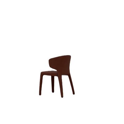 China Italy Design High Quality Customized Italian Minimalism Leather Covered Dining Chair for sale