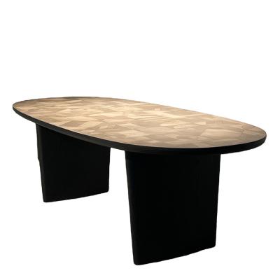 China Modern dining room furniture home modern furniture boboi rock italy design JJ furniture veneer top natural dining table for sale